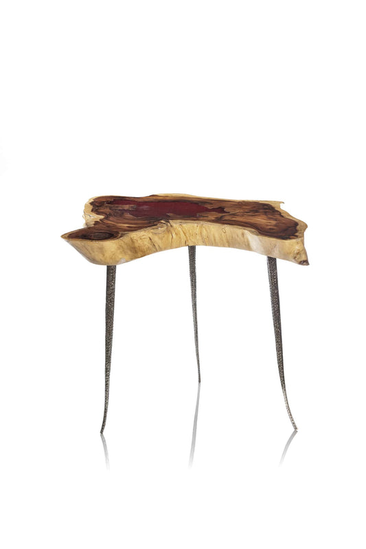 -BALI-Tavolo con resina rossa - Asmat Design