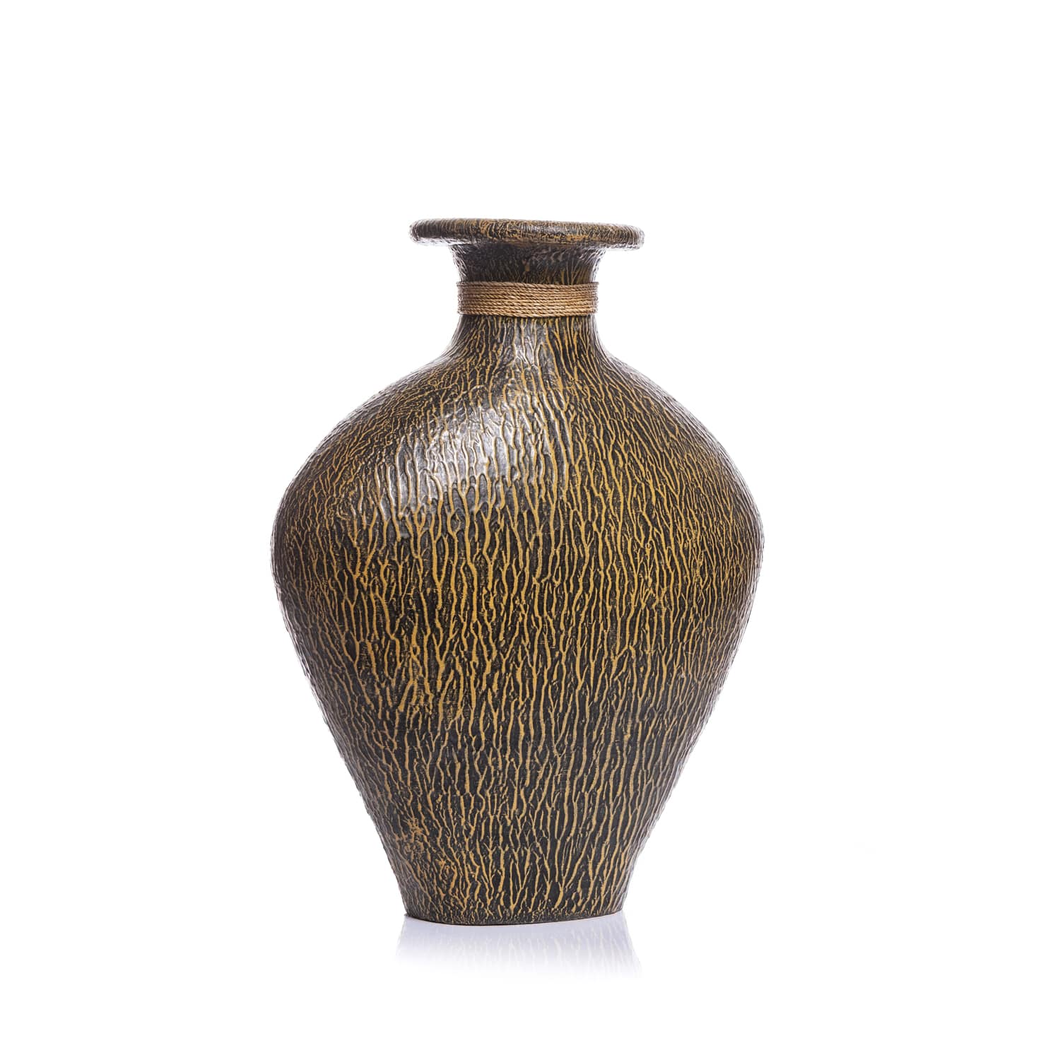 Vaso decorato ocra Vasi Asmat