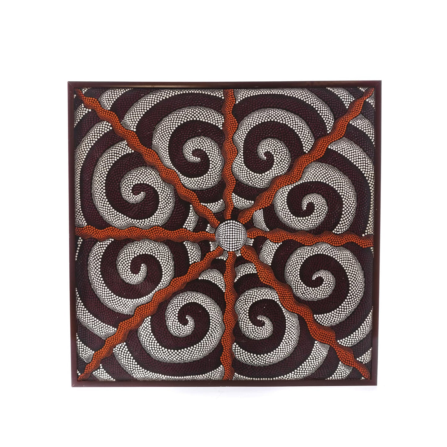 Quadro astratto tecnica aborigena Asmat