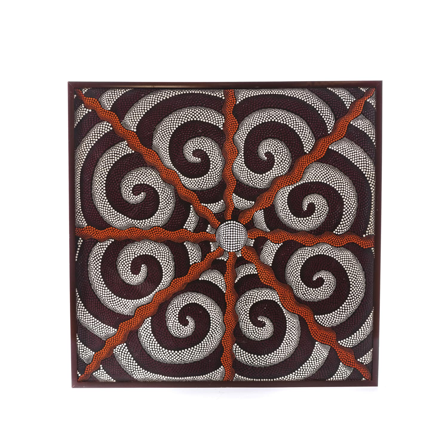 Quadro astratto tecnica aborigena Asmat