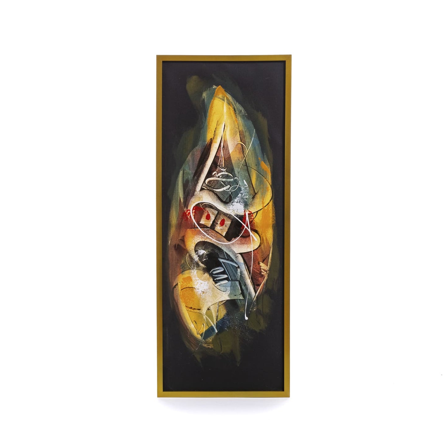 Dipinto astratto colori scuri Asmat