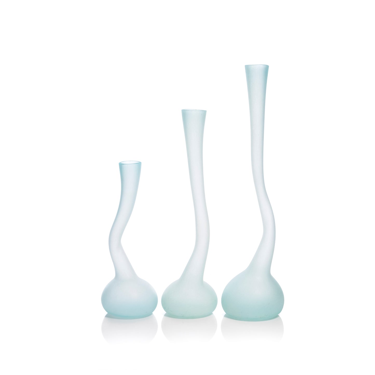 Set 3 Vasi smerigliati in vetro naturale - Asmat Design