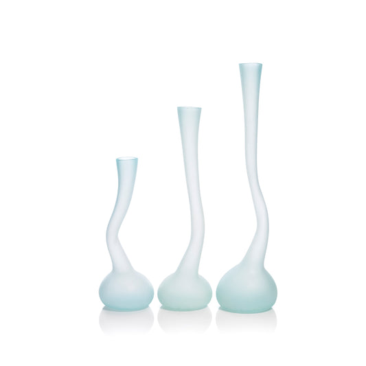 Set 3 Vasi smerigliati in vetro naturale - Asmat Design