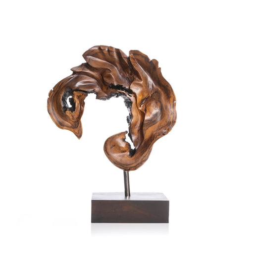 Wooden structure - Struttura astratta in legno di teak - Asmat Design