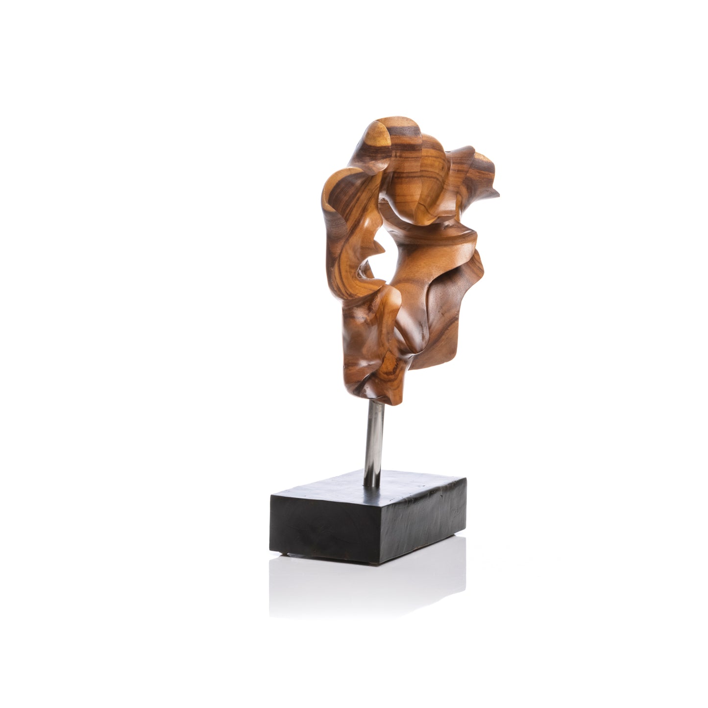 Wooden structure small - Struttura astratta in legno di teak con venature - Asmat Design